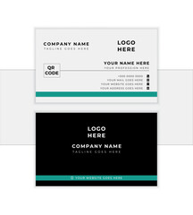 Creative and clean corporate business card template. Vector illustration. Stationery design.  Modern shape with abstract color. Luxury background. visiting card.  Vector illustration print template. 
