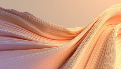 Abstract landscape with flowing lines and soft pastel colors, creating a serene atmosphere