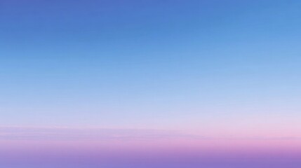 Serene sunset over a tranquil horizon, blending soft pink and blue hues with gentle clouds