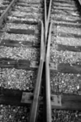 High angle view of old railway tracks © vectorfusionart