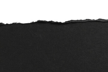 torn black pages with uneven texture edges. set of ripped black paper sheets png isolated on transparent background. document or newspaper mockup.