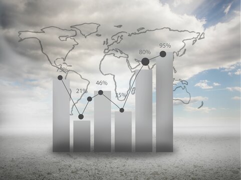 Fototapeta Global statistic on sky background