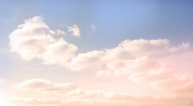 Fototapeta Beautiful blue cloudy sky