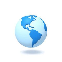 Fototapeta premium Minimal World Globe Graphic – Modern Earth Planet Design