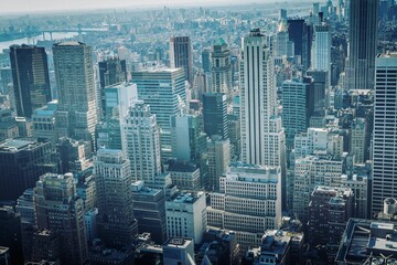 High angle view of cityscape