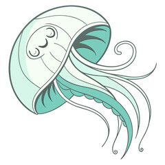 Naklejka premium Online shopping checkout interface on a laptop screen with a woman holding shopping bags illustration