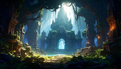 Enchanted Jungle Ruins: A Mystical Gateway