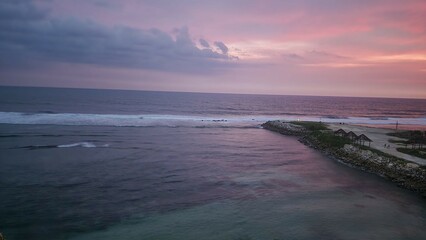 Fototapeta premium sunset on the beach at bali