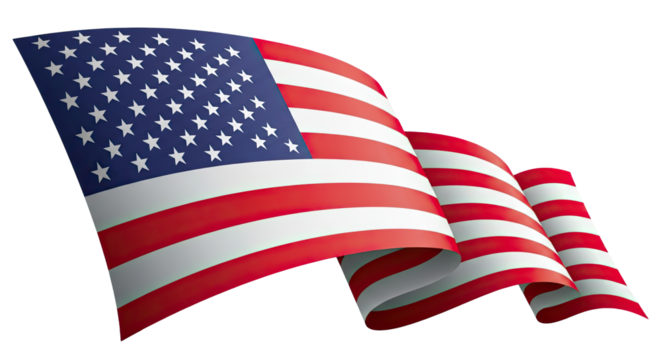 Waving American Flag Vector Illustration on Black Background - Patriotic Symbol of the United States of America, Independence Day and National Pride - Powered by Adobe