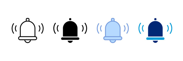 Reminder Alert Icon Set Multiple Style Collection