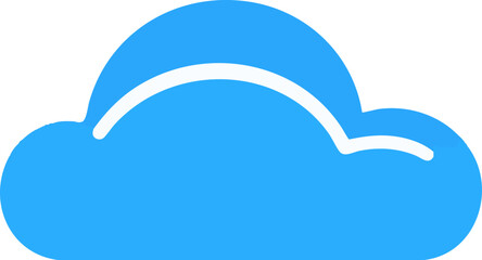Naklejka premium fullshot_of_a_cloud_icon_the_background_color_should_be_whi