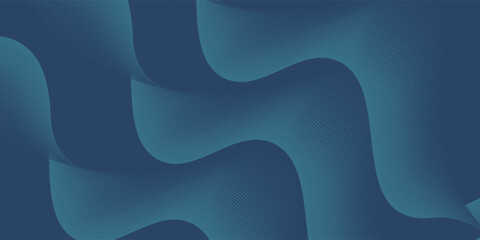 Abstract glowing wave lines on dark blue background. Dynamic wave pattern. Modern flowing wavy lines. Futuristic technology concept.