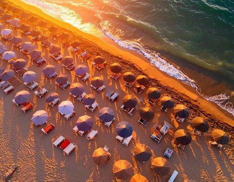  Luksusowy porządek na plaży z lotu ptaka