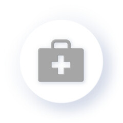 Neumorphism Icon Medical Icon Soft Drop Shadow on Dark Background Neumorphic UI UX Design User Interface Neumorphism Shadow
