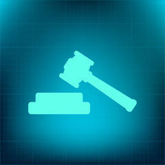 Vector icon on a blue background with a gradient