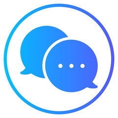 Obraz premium dialog gradient icon