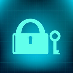Vector icon on a blue background with a gradient