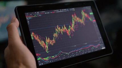 Stock Market Trends on a Tablet
