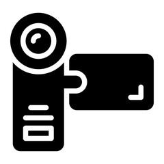 camcorder glyph icon