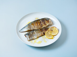 grilled fish with lemon, Grilled mackerel