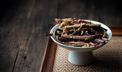 Bracken fern salad, traditional Korean food