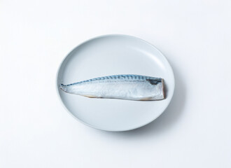 raw mackerel on a plate