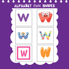 Small Alphabet shapes w