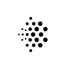 black and white dots on white background