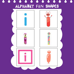 Small Alphabet shapes i
