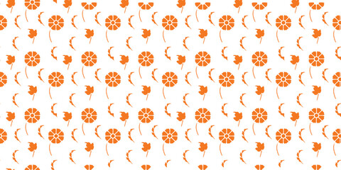 Seamless Floral Vector Illustration – Elegant Repeating Flower Pattern Design
