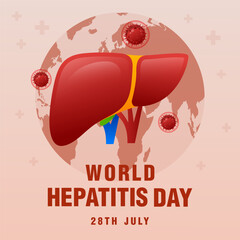 world hepatitis day illustration in gradient style