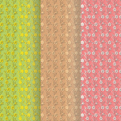 Retro Floral pattern, seamless repeat for fabrics