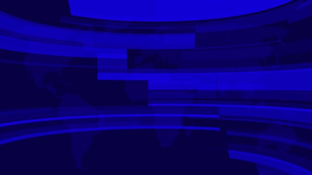 News studio. Newsroom Background for News Broadcasts. Blurred of studio at TV station. News channel design. international news background animation. Digital world news background animation. 4k video