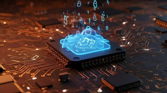Secure Cloud Data Visualization with Holographic Cloud and Circuit Chip in Cybersecurity Technology