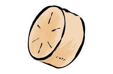 おでん大根のベクターイラスト 手描き 筆 冬 鍋物