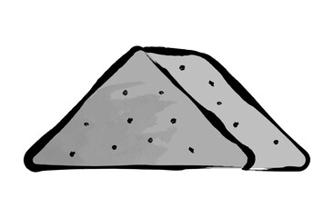 こんにゃくのベクターイラスト 手描き 筆 冬 鍋物