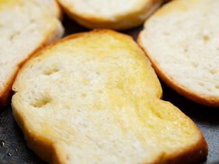 Pan fried toast, toasted bread
