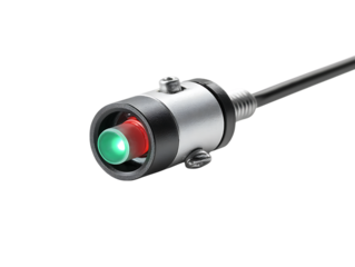 Industrial Proximity Sensor on Clean White Surface