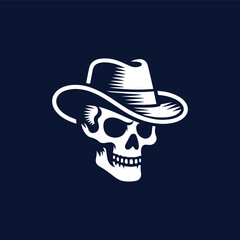 Skull in hat logo