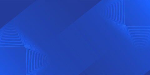 Abstract blue background with glowing geometric lines. Modern blue gradient square shape design. Futuristic technology concept.