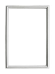 Obraz premium minimalist white wooden picture frame isolated