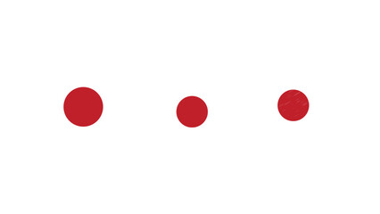Japan flag with brush paint texture isolated on png or transparent background. Japan flag with transparent background.