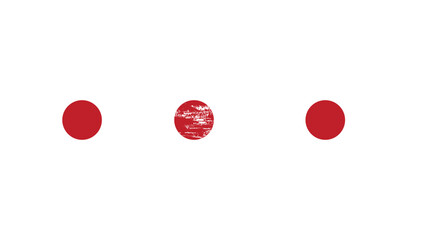 Japan flag with brush paint texture isolated on png or transparent background. Japan flag with transparent background.