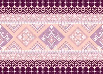 Elegant tribal textile pattern featuring diamond shapes, geometric lines, and ethnic motifs in soft tone.