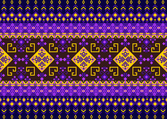 Echoes of Gold and Violet, an ornate geometric pattern featuring radiant yellow and violet tones in bold symmetry.