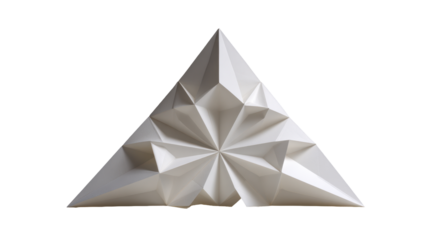Abstract triangular shape with sharp angles and modern design. transparent background