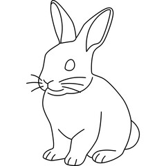 Line Rabbit Illustration