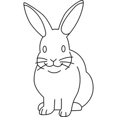 Line Rabbit Illustration