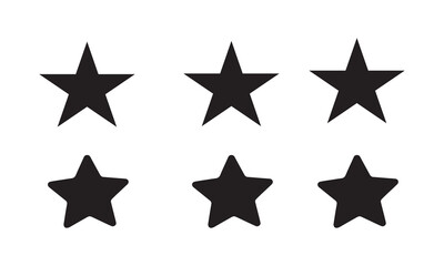 Obraz premium Three stars. Icon for design. Easily editable.Three stars rating icon. Rate stars. Black concept abstract vector illustration.Three stars icon.