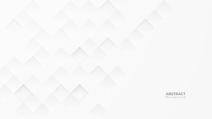 Abstract 3d modern square background. White and grey geometric pattern texture. vector art illustration